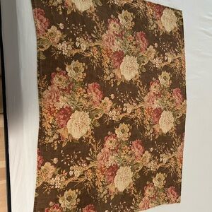🤎Vintage Floral Upholstery Fabric Panel Cabbage Rose  beautiful for baby’s bed